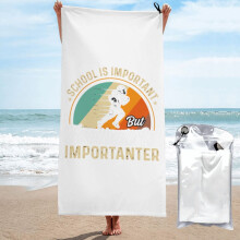 Serviette de plage de football 31 x 63 pouces, polyester-coton