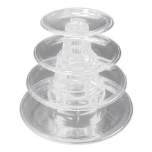 Suporte para Macarons de 4 Andares em Plástico Transparente
