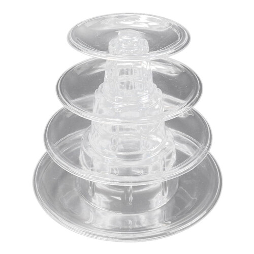 Suporte para Macarons de 4 Andares em Plástico Transparente