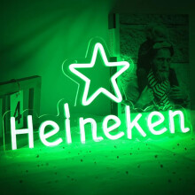 Øl LED neonskilt vægdekoration - 15,7x8,7 tommer, USB-drevet