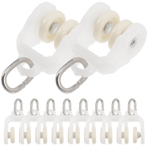 Set di 10 pulegge per binari per tende per uno scorrimento fluido