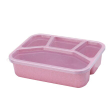 Boîte à bento à quatre compartiments en acier inoxydable