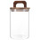 Pote de vidro transparente com tampa de madeira, 1000ml 1
