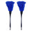 Plumeau de dinde bleu 35 cm, lot de 2 1