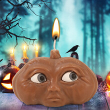 Świeca aromaterapeutyczna z wosku sojowego o zapachu dyni halloweenowej