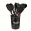 12-Piece Silicone Kitchen Utensil Set with Patterned Handles 1