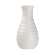 Vase à fleurs en plastique composite blanc 8 x 2,7 pouces