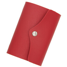 Porte-cartes en microfibre rouge – Fin, résistant, 8 x 10,5 cm