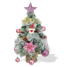 Pink Mini Artificial Christmas Tree 60cm with LED Lights &