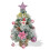 Pink Mini Artificial Christmas Tree 60cm with LED Lights & 1