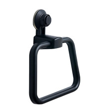 Anneau porte-serviettes en ABS avec ventouse puissante – Noir