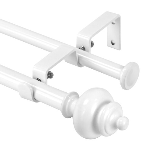Urbanest doble gardinstenger, sett 12,5 cm og 0,6 cm, blanke