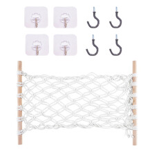 Cesta colgante de macramé para frutas, ideal para guardar debajo de los armarios.