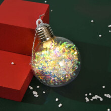 Clear Christmas Ornament Ball with Rope and Removable Cap