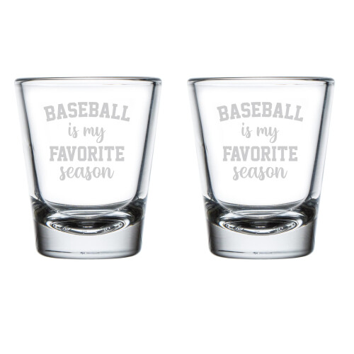 2 stuks honkbal shotglaasjes van 50 ml