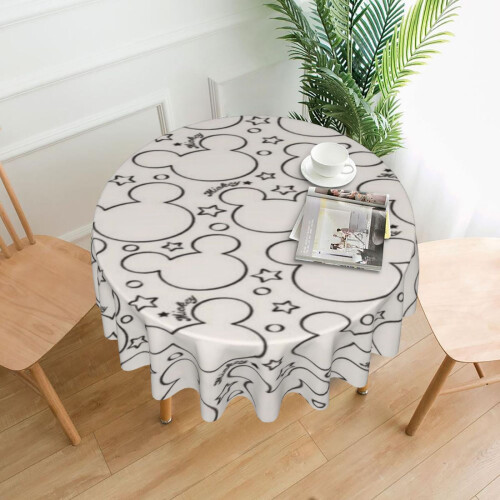 Polyester Round Tablecloth 60 in – Waterproof & Wrinkle