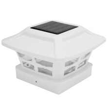 Solar-Pfostenleuchte – Weiß & Warmweiß, kabellos