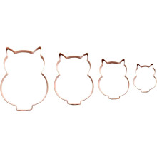 Owl Cookie Cutter Set 4-Piece Copper