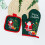 Conjunto de luvas e protetores isolantes verdes de Natal 1