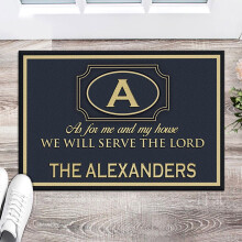Personalised Polyester Doormat with Fall Design