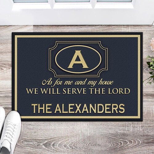 Personalised Polyester Doormat with Fall Design