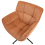 Beliani Swivel Armchair AUMA Fabric Orange 6