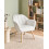Beliani Armchair TORUD Fabric White 2