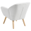 Beliani Armchair TORUD Fabric White 5