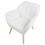 Beliani Armchair TORUD Fabric White 6