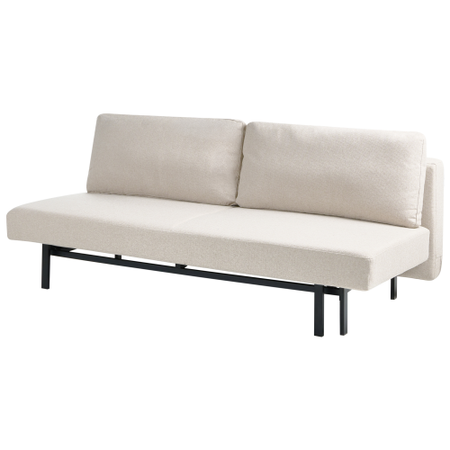Beliani Sofa Bed 3 Seater ROYKKA Fabric Off-White 1