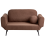 Beliani Sofa Bed 2 Seater DOROTEA Boucle Brown 4