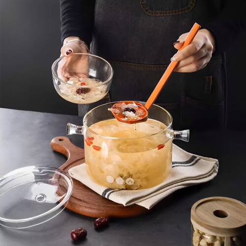 Borosilicate Glass Simmer Pot 1.5L with Lid