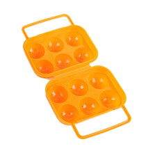 Bærbar sammenleggbar eggeboks for 6 egg