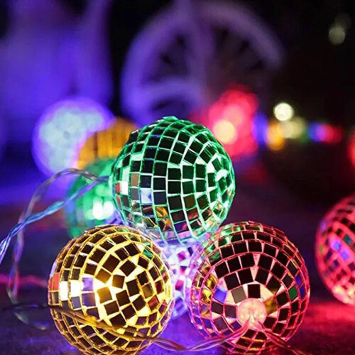 LED string lights mirror ball for wedding party decor