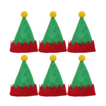 Miniaturas de pirulito em forma de chapéu de Natal (6 unidades)