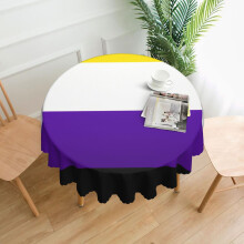 Non-Binary Pride Round Tablecloth 60 Inch