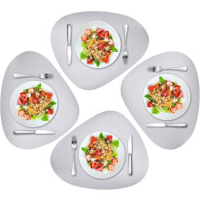 Zallac Leather Placemats Set of 4 Black