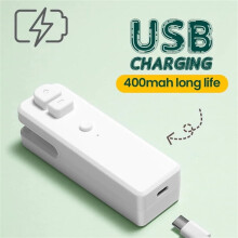 Seladora de sacos portátil alimentada por USB para armazenamento de alimentos