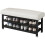 Shoe Rack Bench with Storage 39.4x12.2x19.3 in White 1