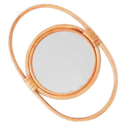 Woven Oval Wall Mirror 48x32cm