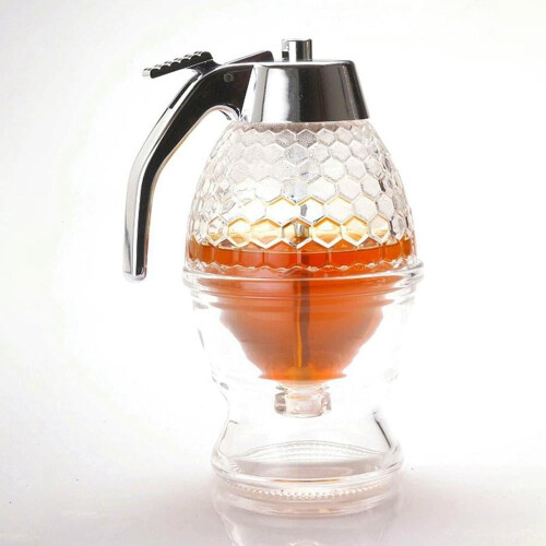 Honey Dispenser Glass with Stand 1 Piece