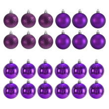 Christmas Ball Ornaments Purple 40mm 24pcs