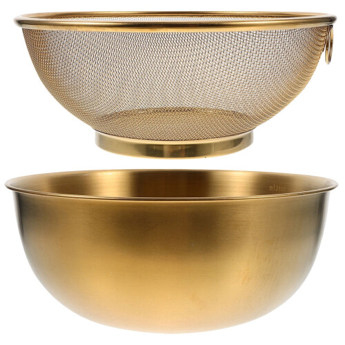 Stainless Steel Mesh Colander Kitchen Strainer 2pcs