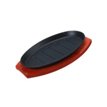 Cast Iron Sizzling Steak Plate 25x16 cm