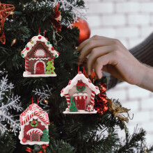 Winysin shatterproof Christmas ball ornament set red green