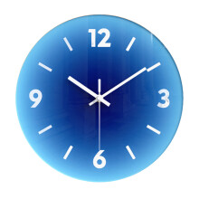 Modern Wall Clock Minimalist Tempered Glass 12-inch