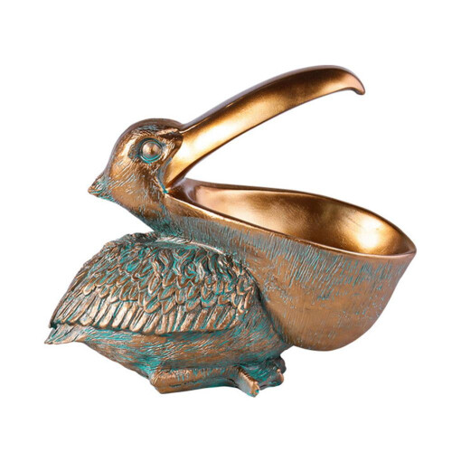 Pelican resin statue bird figurine single piece