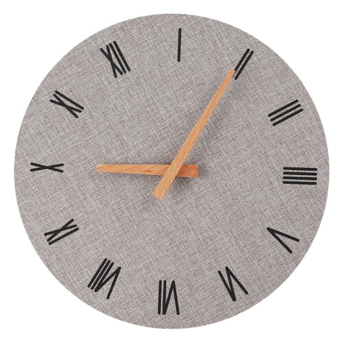 Wooden Wall Clock Grey 29cm Battery Operated