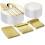 Gold Plastic Plate Set with Cutlery 150PCS 1