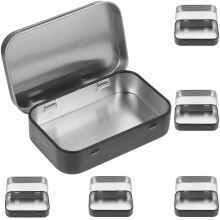 Tin Box with Lid Rectangular Tinplate Gift Box 12 pcs